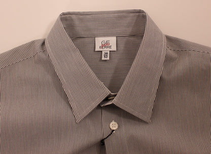 GF Ferre Gray Striped Casual Shirt, perfect for stepping up your casual wardrobe