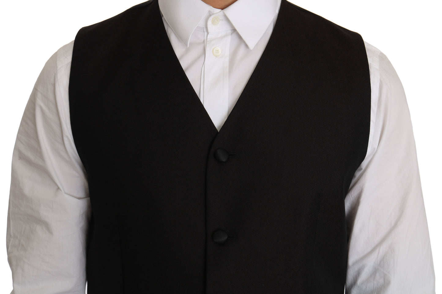  Dolce & Gabbana formal vest in black with adjustable back strap 