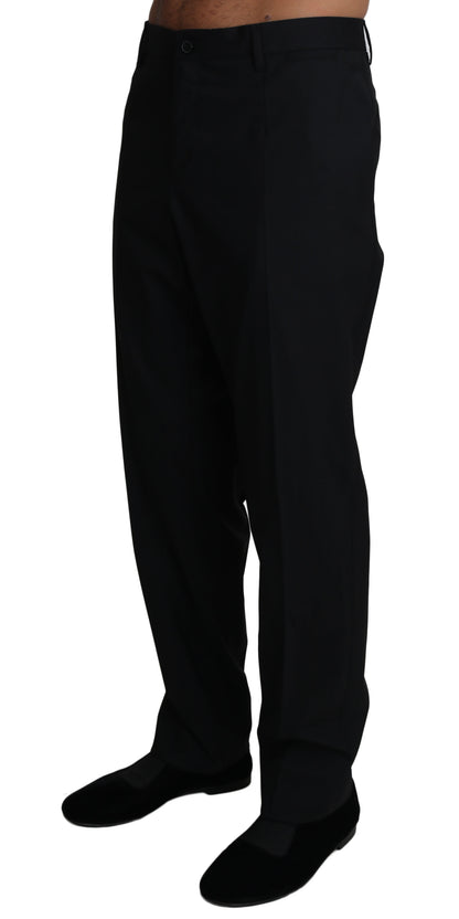 Luxurious Italian-made pants in black with front and back pockets