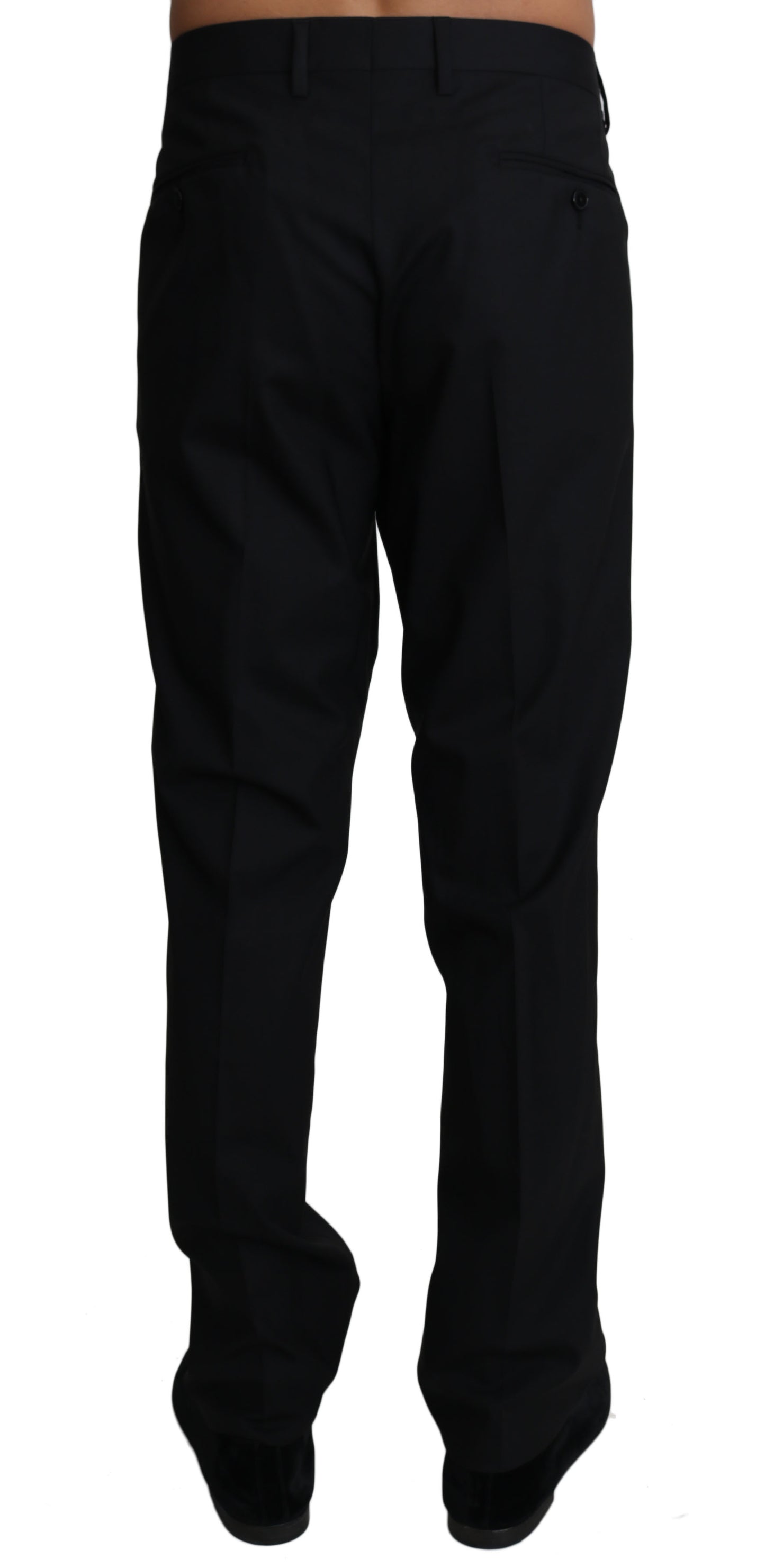 Italian craftsmanship and style exemplified in black formal trousers