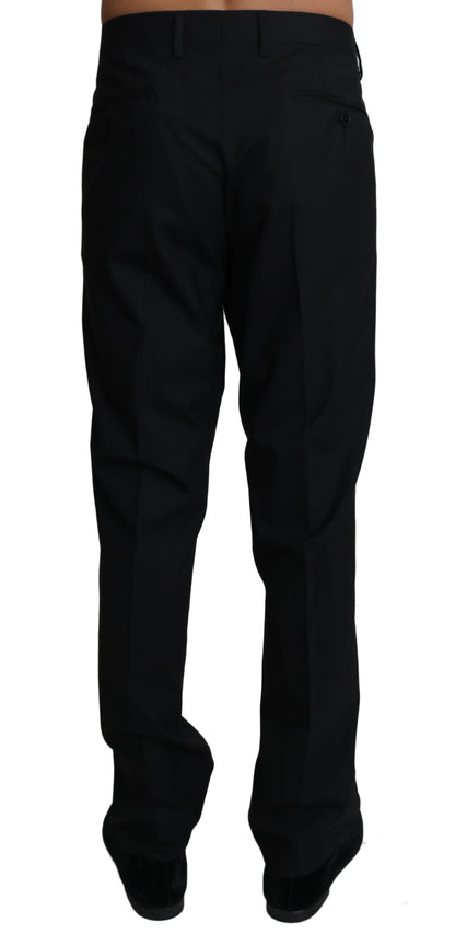 Italian craftsmanship and style exemplified in black formal trousers