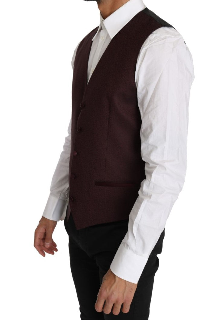 Luxurious Italian craftsmanship with charming purple pattern and full button closure