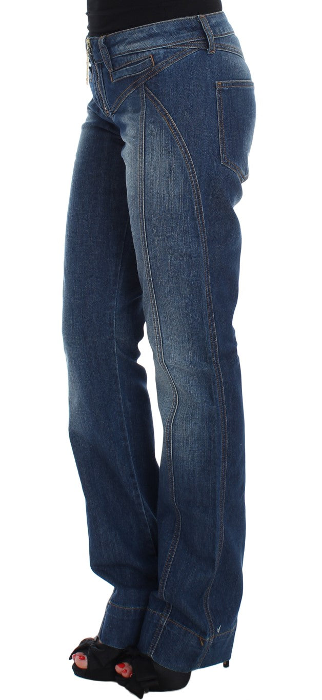 Premium quality cotton and elastane blend with a flattering boot cut fit