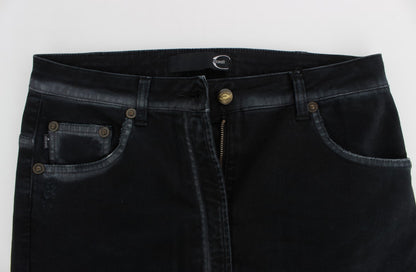 Iconic Cavalli logo on the finished denim