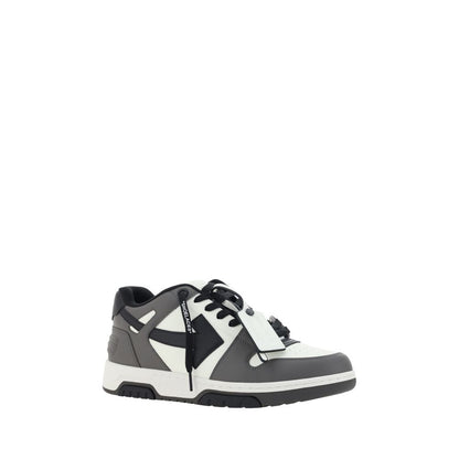 Off-White sneakers with iconic contrasting Arrow brand logo on side panels