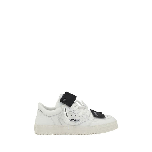 Low Top 30 Off Court leather Sneakers by Off-White with lace-up front closure and perforated round toe