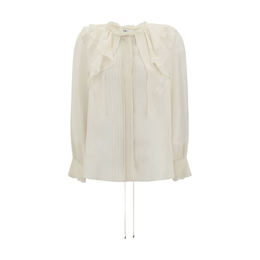 Chloé Silk Blouse with pleated details
