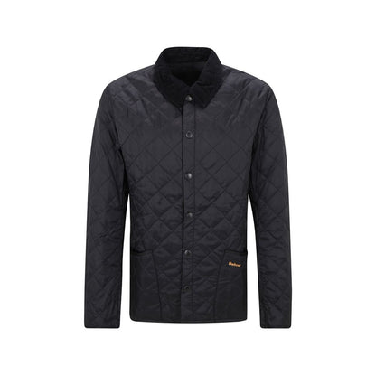 Barbour Heritage Quilt Jacket with velvet ribbed collar and patch pockets