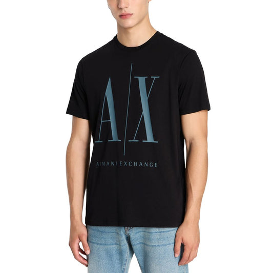 Armani Exchange Black Cotton T-Shirt