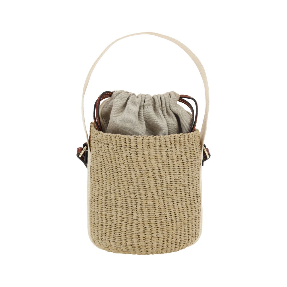Mifuko Bucket Bag by Chloé with raffia design and drawstring closure