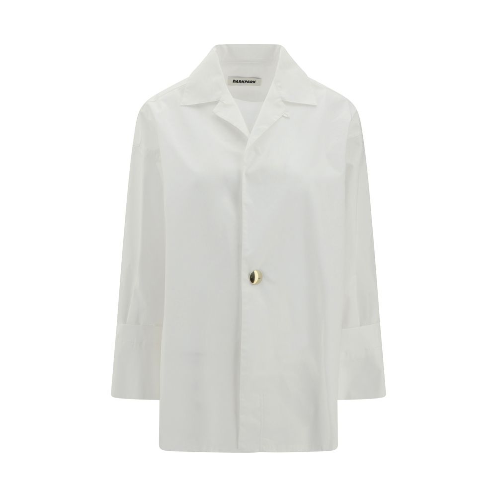 Elegant and versatile Darkpark Jodie Tunic Shirt with classic collar and gold button front closure