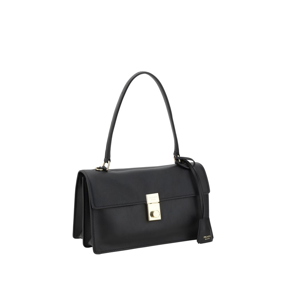 Elegant and versatile Prada Shoulder Bag with flat handle and removable, adjustable shoulder strap