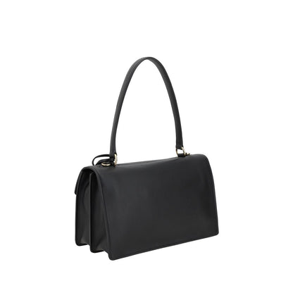 Black Prada Shoulder Bag with modern geometric design and structured look