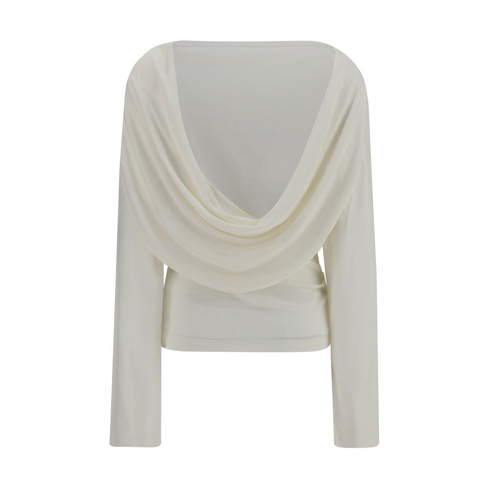 Elegant Jacquemus Le Haut Croisière long sleeve Top with deep neckline at the back