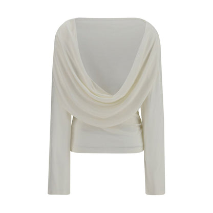 Elegant Jacquemus Le Haut Croisière long sleeve Top with deep neckline at the back