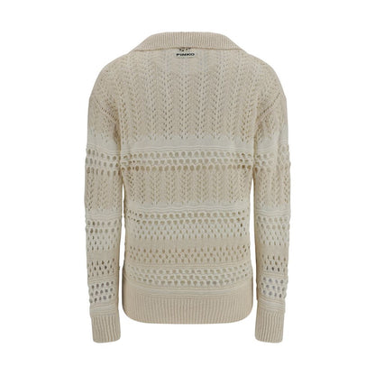 Feminine and elegant light pink sweater with ribbed hem and cuffs
