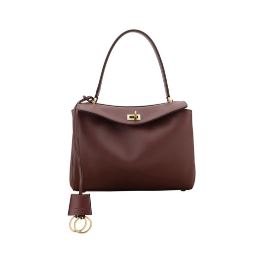 Balenciaga Rodeo Shoulder Bag in black leather with flat top handle and removable shoulder strap