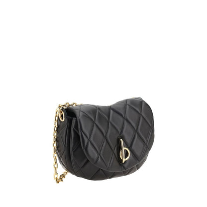 Front view of Burberry Rocking Horse Shoulder Bag with magnetic flap closure