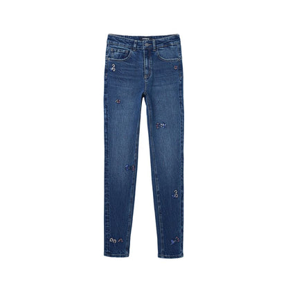 Desigual Blue Cotton Skinny Jean
