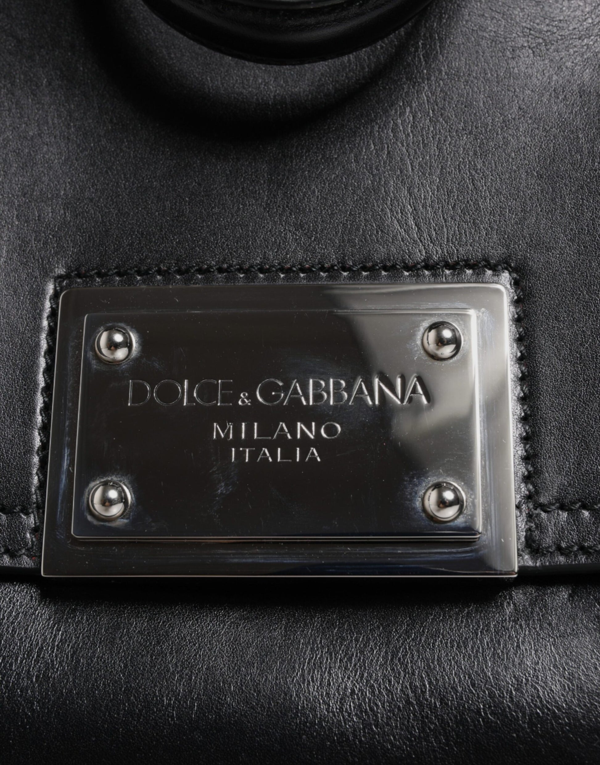 Dolce & Gabbana Black Leather Sicily Bag