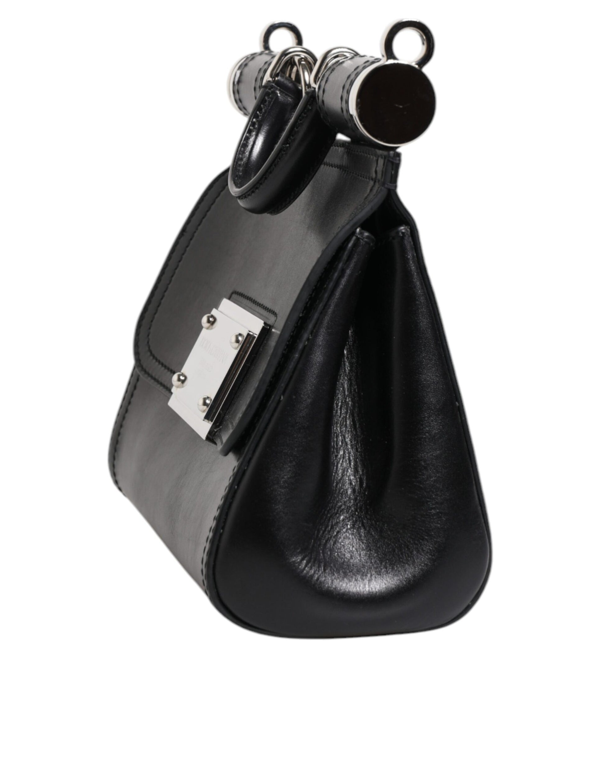 Dolce & Gabbana Black Leather Sicily Bag