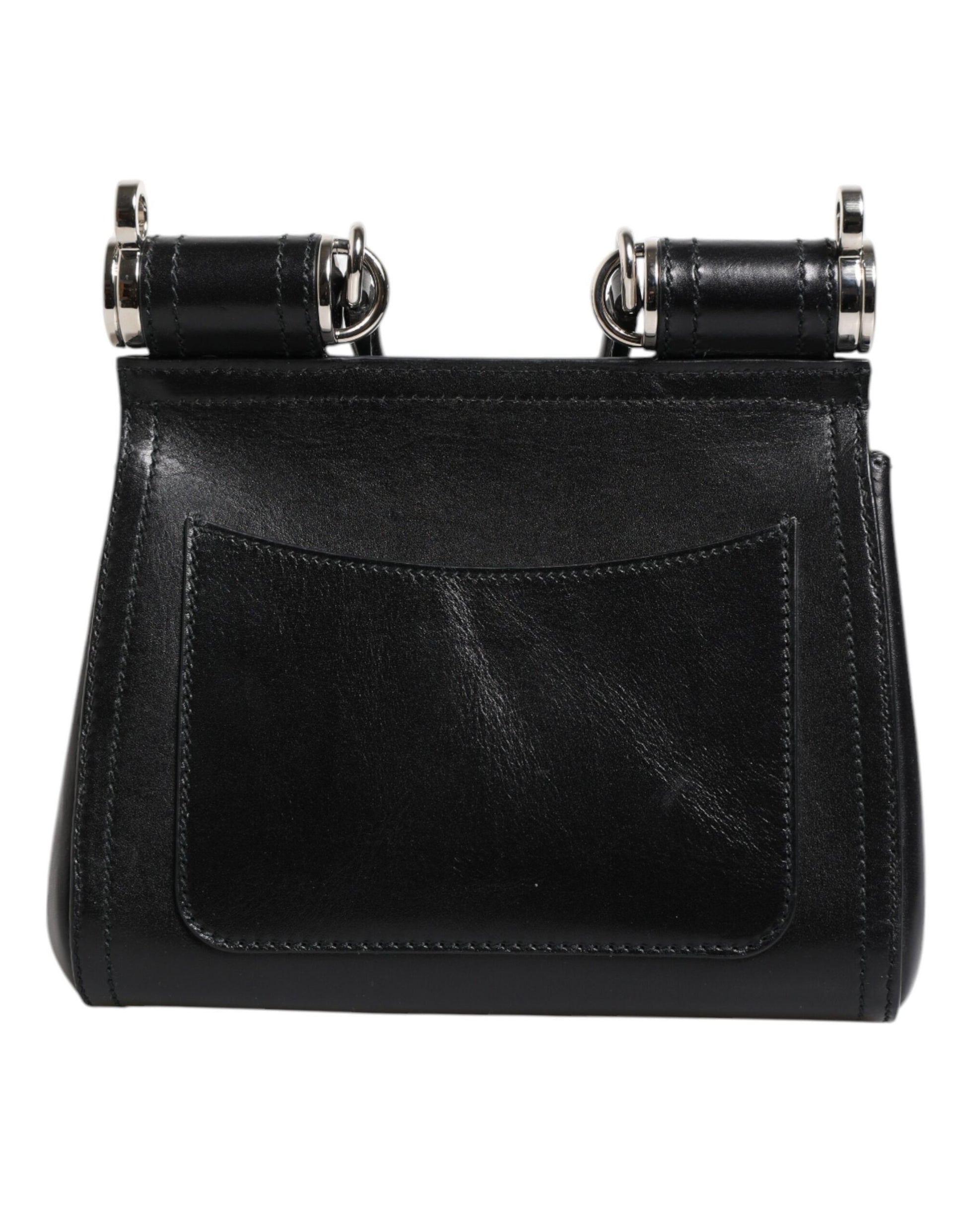 Dolce & Gabbana Black Leather Sicily Bag