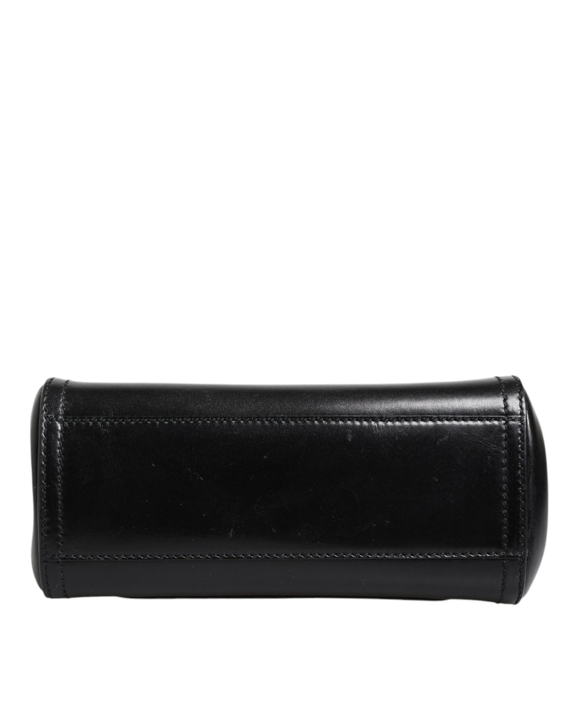 Dolce & Gabbana Black Leather Sicily Bag