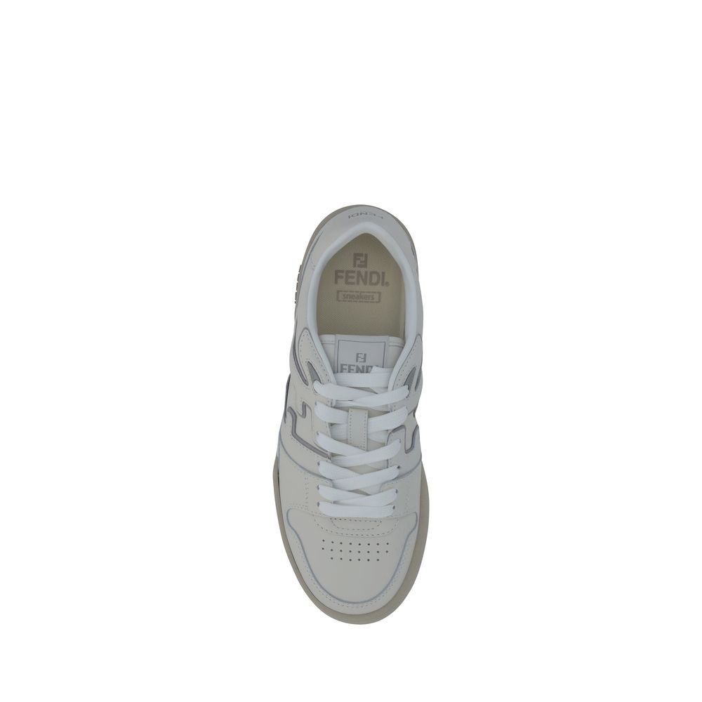 Iconic brand logo embossed on the side panel of Fendi Match Sneakers