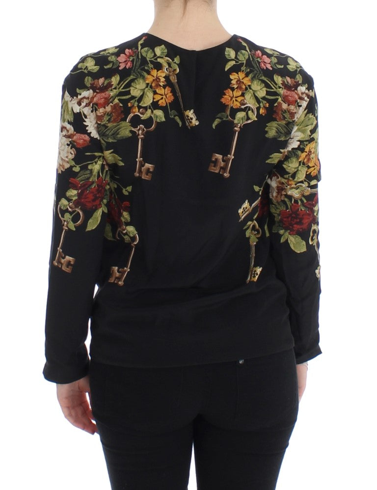 Elegant high-end silk blouse from Dolce & Gabbana's MainLine Collection