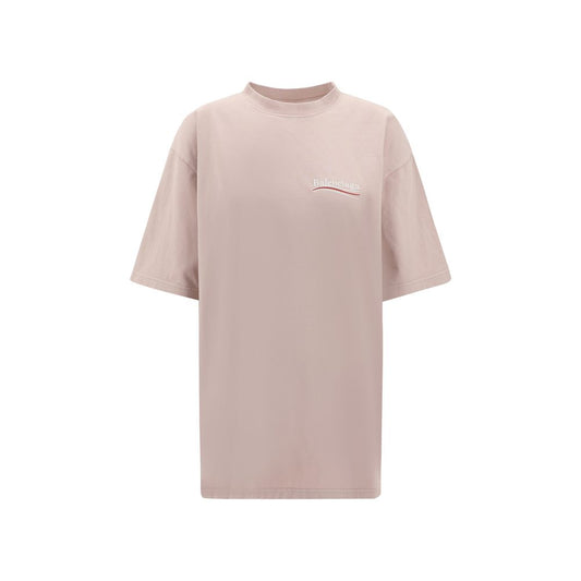 Balenciaga T-Shirt Oversize front view with embroidered logo in black