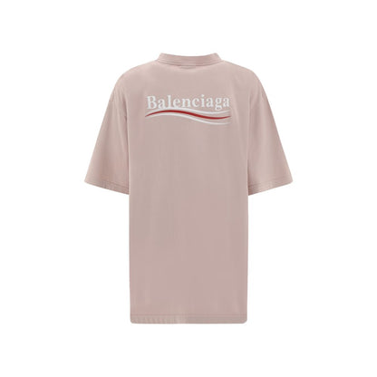 Balenciaga T-Shirt Oversize back view with embroidered logo in black