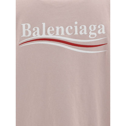 Balenciaga T-Shirt Oversize ribbed crew neck for comfortable fit in white cotton