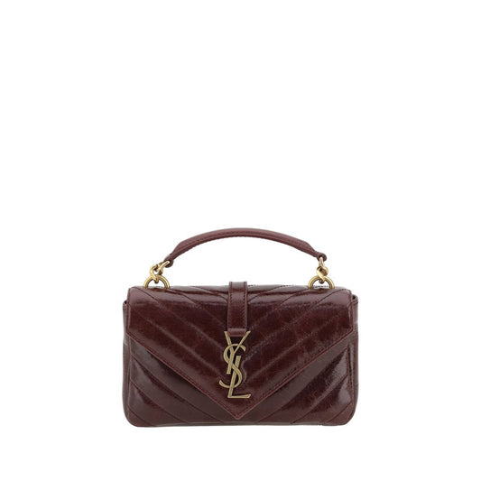 Black Saint Laurent Logoed Shoulder Bag with Chain Strap and Gold Hardware