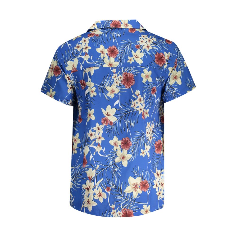 Hugo Boss Blue Polyester Men Shirt