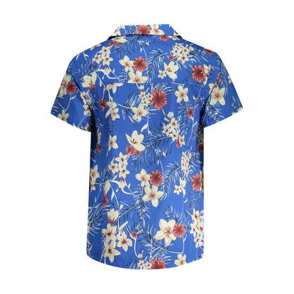 Hugo Boss Blue Polyester Men Shirt