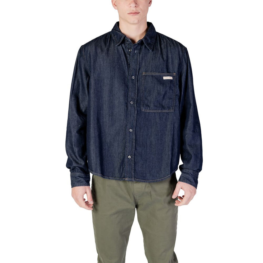Calvin Klein Jeans Blue Cotton Shirt