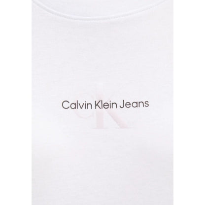 Calvin Klein Jeans White Cotton Rigenerato Tops & T-Shirt