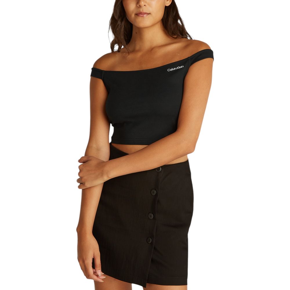 Calvin Klein Jeans Black Viscose Tops & T-Shirt
