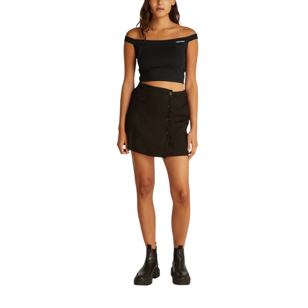 Calvin Klein Jeans Black Viscose Tops & T-Shirt