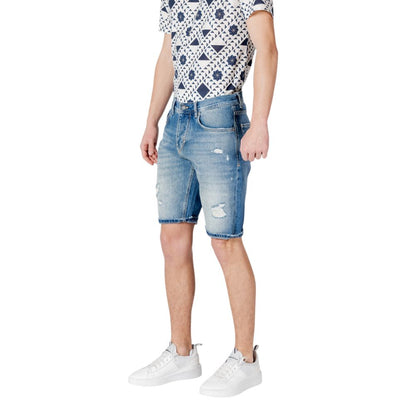 Antony Morato Blue Cotton Short
