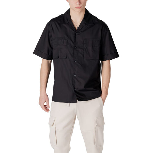 Antony Morato Black Lyocell Shirt