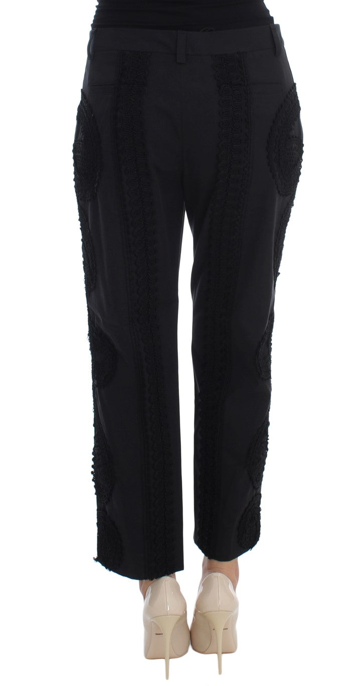 High-fashion Torero capri pants with impeccable tailoring