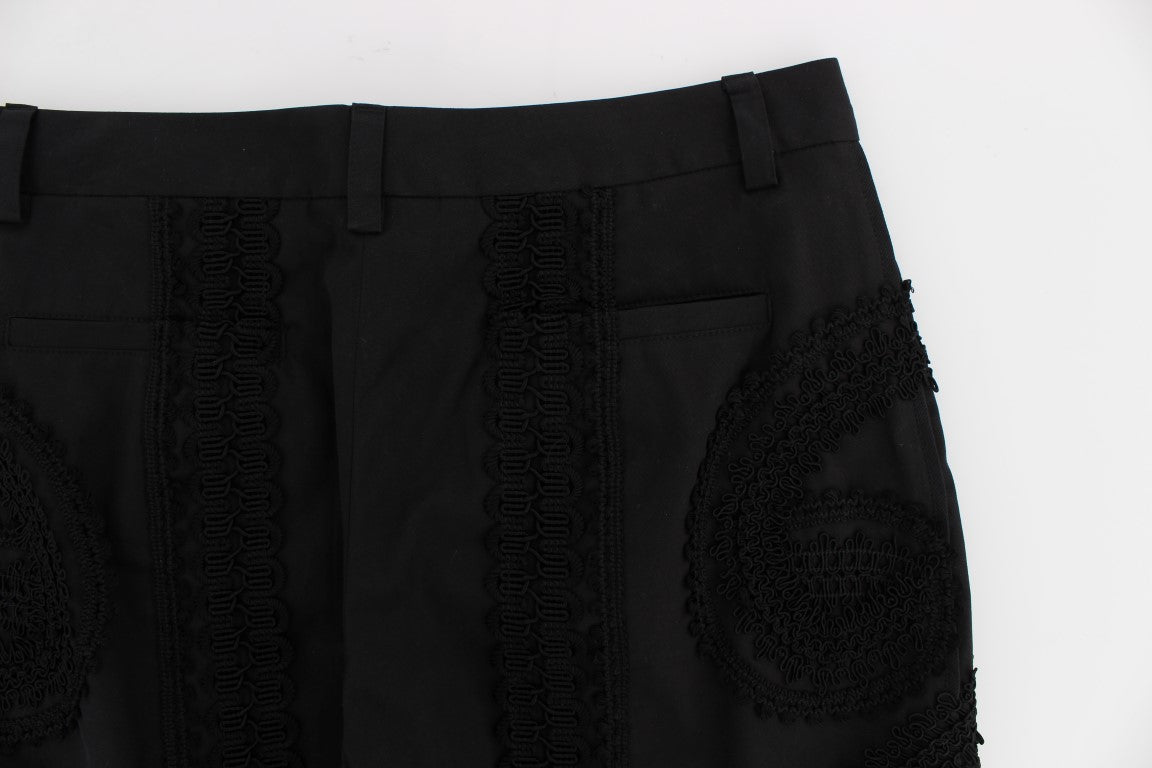 Dolce & Gabbana capri pants in black, 18% VI material, made in Italy