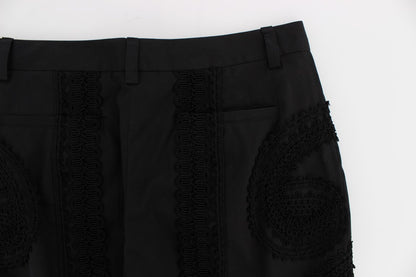 Dolce & Gabbana capri pants in black, 18% VI material, made in Italy