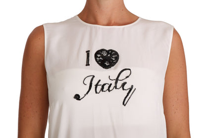 Elegant Dolce & Gabbana top with delicate black lace and sequined embroidery