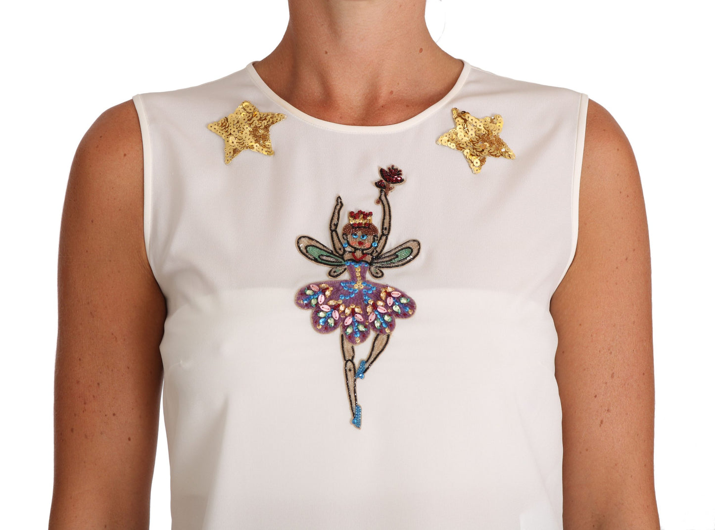 Sleeveless Dolce & Gabbana top with fairy tale-inspired vibes