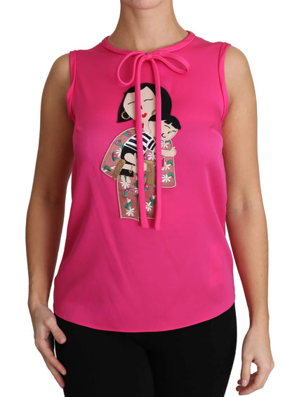 Vibrant pink hue and subtle logo detail exude Dolce & Gabbana glamour