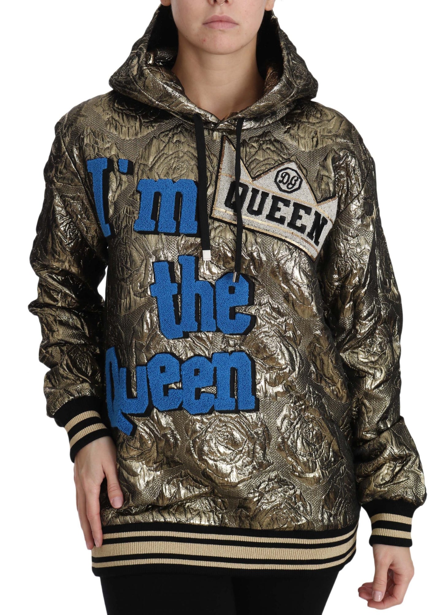 Premium quality and high craftsmanship in Dolce & Gabbana Im The Queen Hoodie