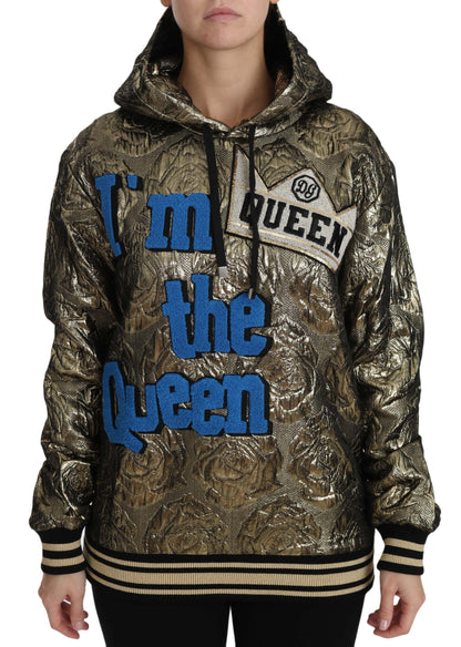 Dolce & Gabbana Im The Queen Multicolor Hoodie Sweatshirt in vibrant design