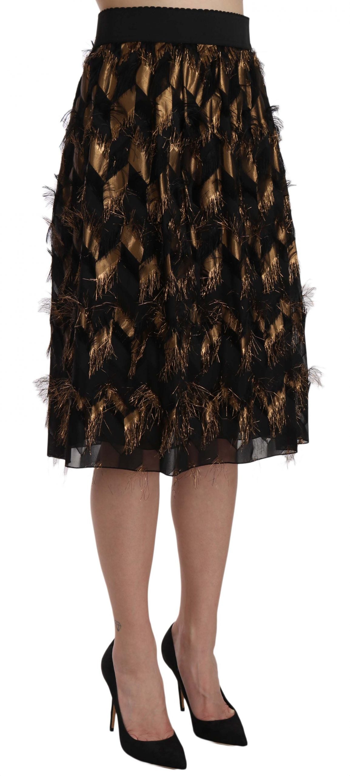 Sleek black and opulent gold design with logo details